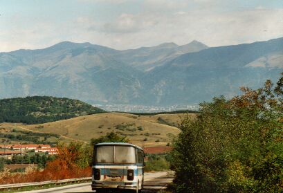 Entering the Valley of Roses - with the Stara Planina in the back