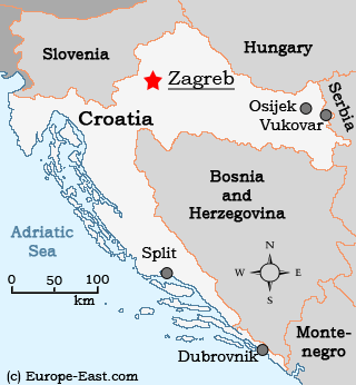 Clickable Map of Croatia