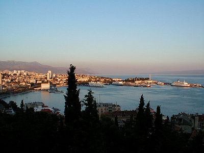 View of Split and the port