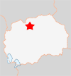 Location of Skopje