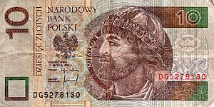 10 Polish Zloty bill