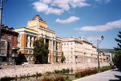 The Habsburg influenced Sarajevo along the river