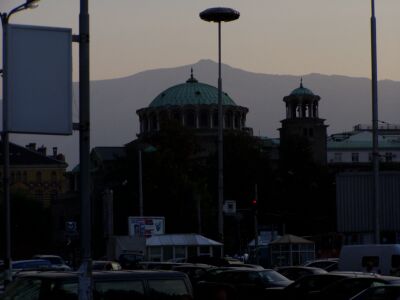 Sofia: Church of St Nedelya in the evening