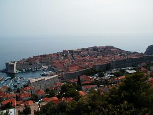 A bird's view of the entire old town of Dubrovnik