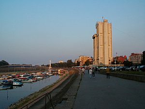Osijek: The centre of town on the right bank of the river Drava