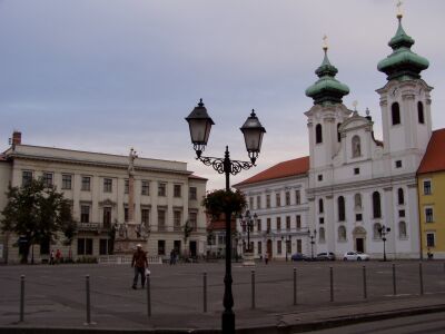 The central square Széchenyi tér in Győr