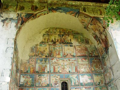 The only preserved frescoes of Arbore monastery