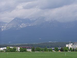 The High Tatra - as seen from the south near Poprad