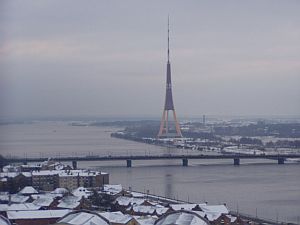 The unusual TV tower of Riga