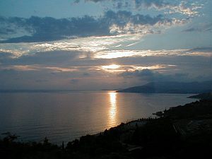 Sundown at the Dalmatian coast